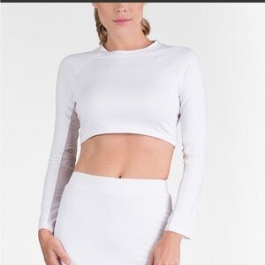Tail Sasha Cropped Layering Top in White NWT